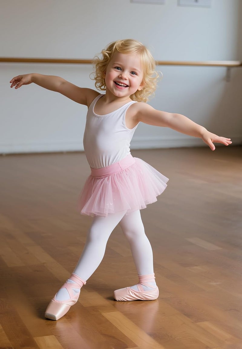 Zando Toddler Tights for Girls - Ultra Soft Full-Footed Seamless Ballet Tights for Halloween and Christmas 2 Pack 1-2T - Image 4